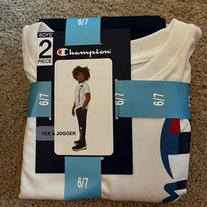 Champion boys tee and jogger pants